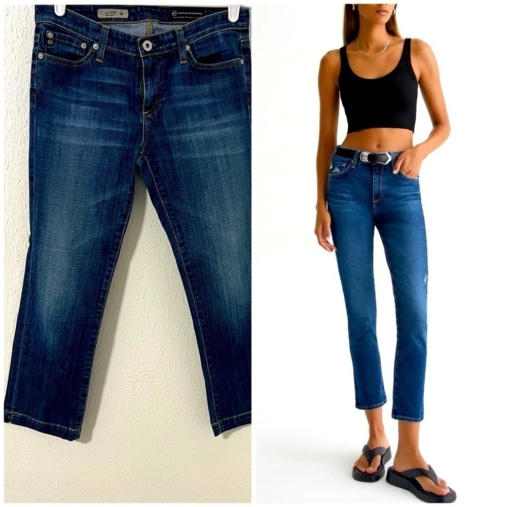 AG Adriano Goldschmied Women’s Dark Wash “The Crop” Jeans Size 27R EUC